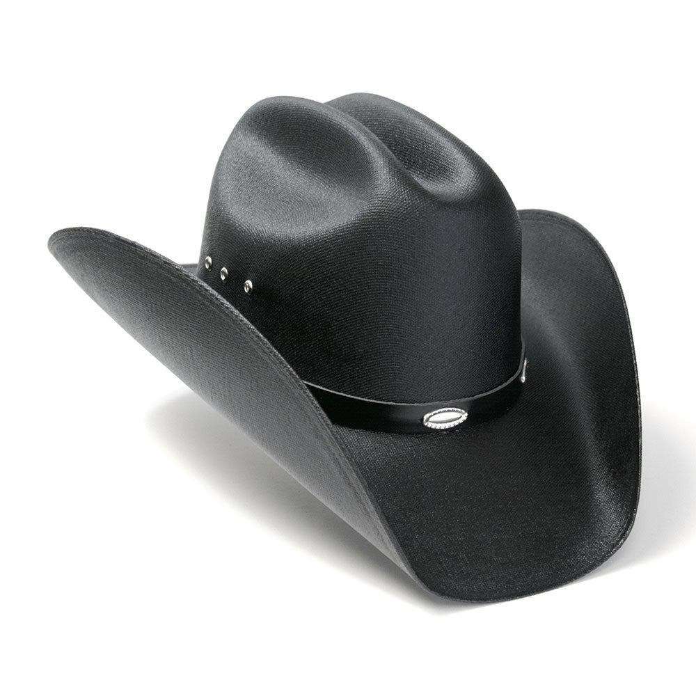 Western Express CA-4K Cattleman Straw Hat Silver Conchos Kids in Black