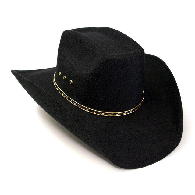 Western Express BFF45 Black Felt Finish Western Wide Cattleman Hat