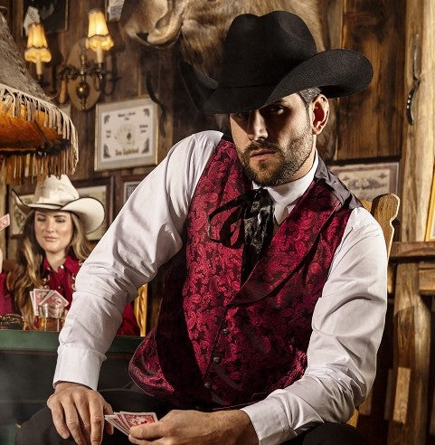 King Red Mens Western Waistcoat