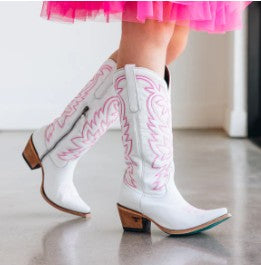 Lane Boots LB0526D-050 Smokeshow in Matte White and Neon Pink