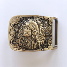 Load image into Gallery viewer, New Western Chief Cowboy Rectangle Solid Brass Belt Buckle BS015
