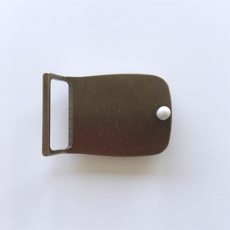 New Western Chief Cowboy Rectangle Solid Brass Belt Buckle BS015