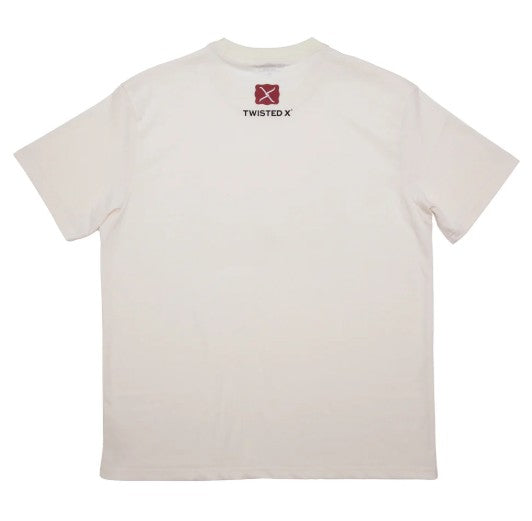 Twisted X Cream Patch Horse Logo Tee TSHIRT006
