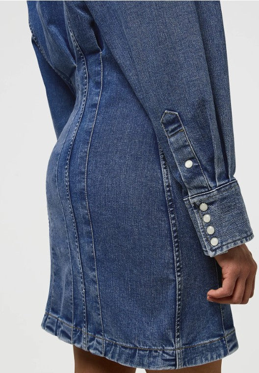 Wrangler Slim Darted Skirt Dress in Sapphire Trace 112370802