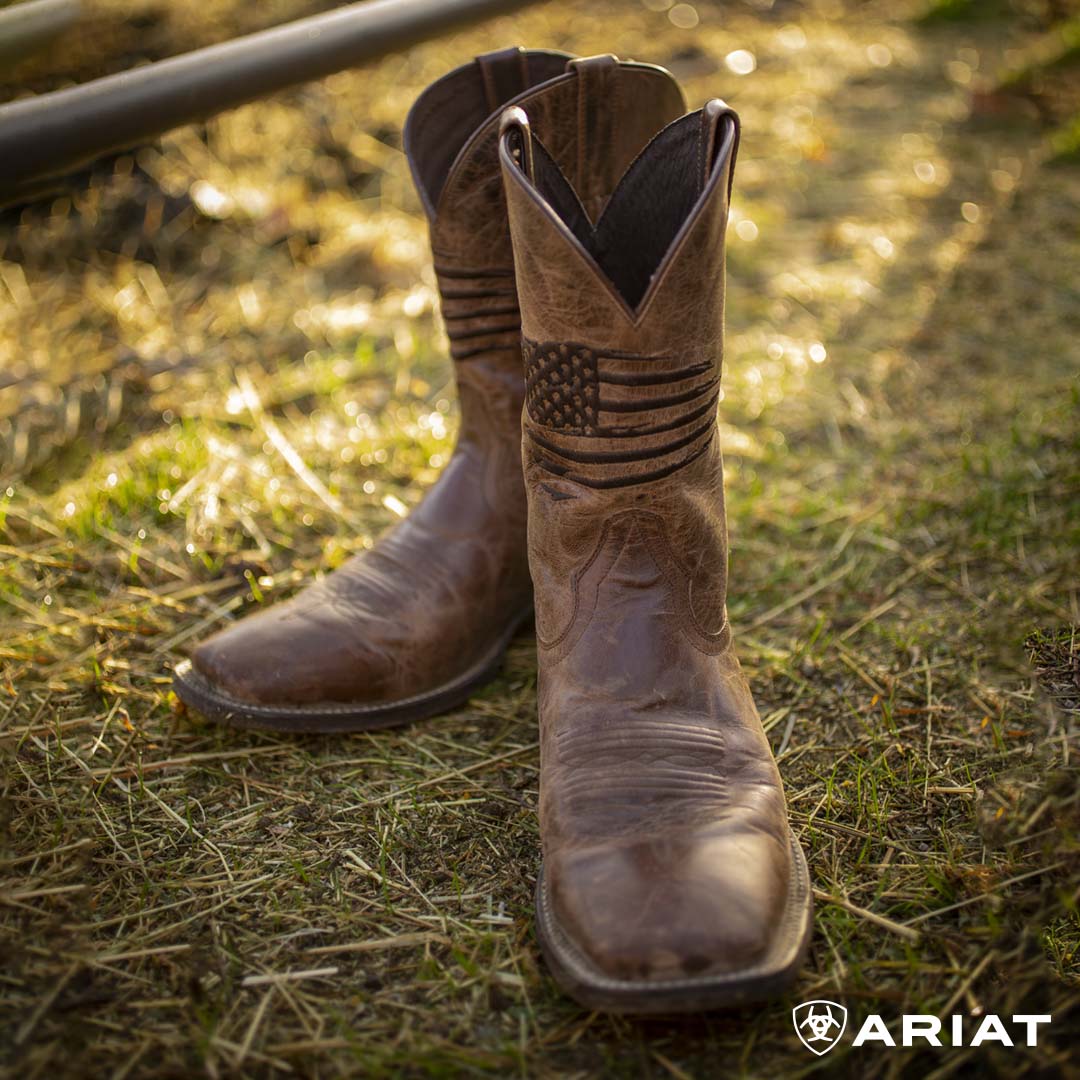 Ariat Mens 10029692 Rambler Patriot Distressed Brown