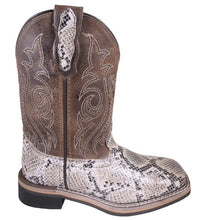 Load image into Gallery viewer, Smoky Mountain Boots 3125C Diamondback White/Brown Western Childrens Boots
