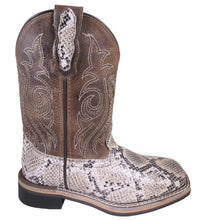 Load image into Gallery viewer, Smoky Mountain Boots 3125Y Diamondback White/Brown Western Youth Boots
