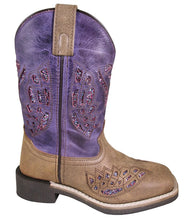 Load image into Gallery viewer, Smoky Mountain Boots 3160C Trixie Brown/Purple Western Childrens Boots
