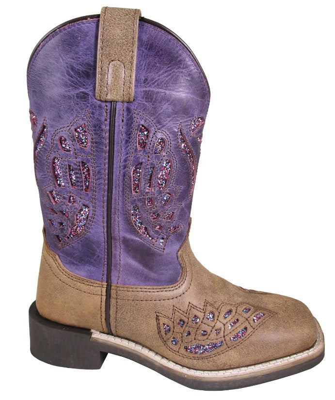 Smoky Mountain Boots 3160C Trixie Brown/Purple Western Childrens Boots