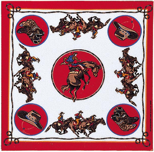 Western Express Patterned Standard Size Bandanas