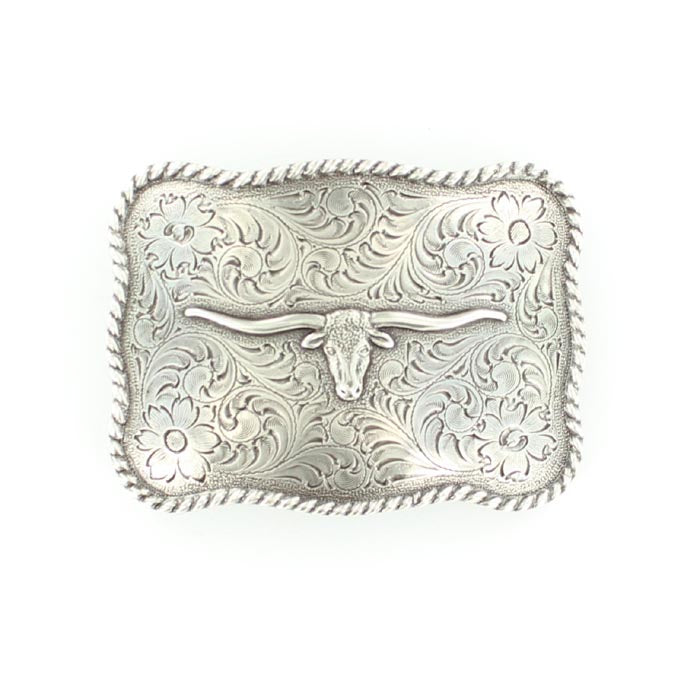 M&F Rectangle Rope Edge Longhorn Buckle 37228