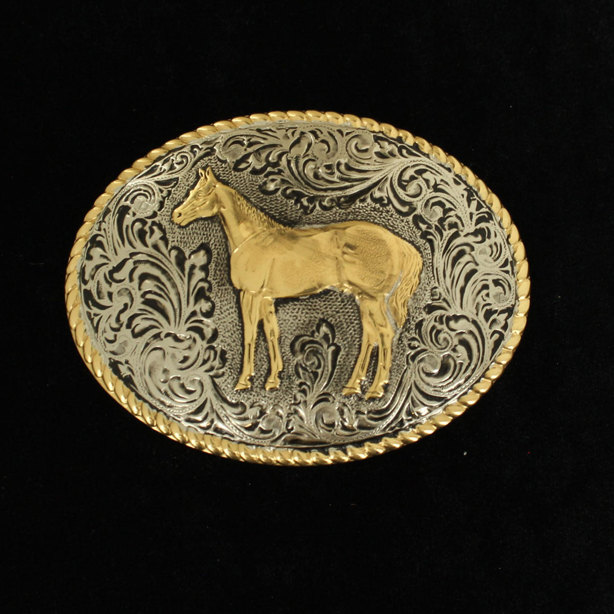 M&F Oval Rope Edge Horse Buckle 37404