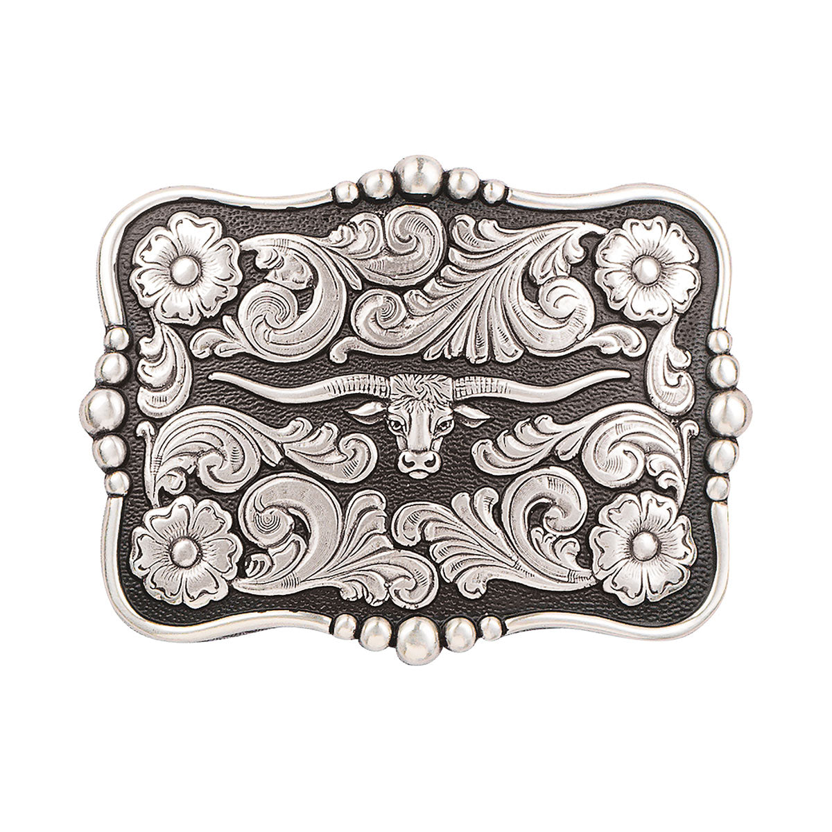 M&F Rectangle Dot Edge Longhorn Buckle 37586