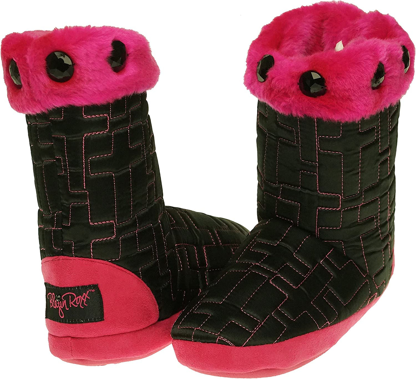 M&F 5713201 Maria Quilted Boot Slippers