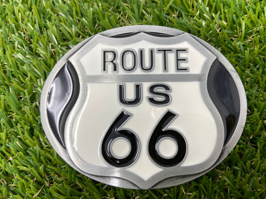Original Route US 66 Motorcycle Biker Belt Buckle AT069