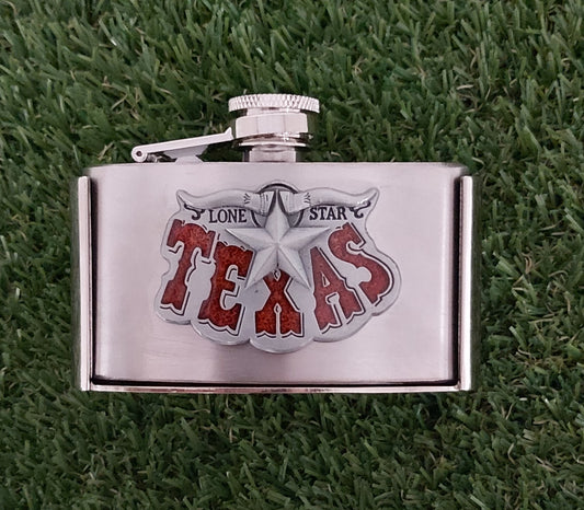 Buckle Western Removable Flask Belt Buckle Texas