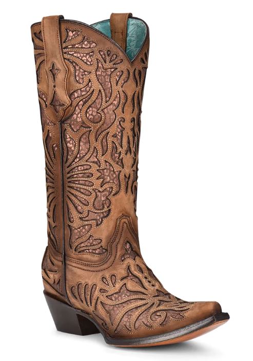 Womens cowboy boots hot sale with turquoise inlay