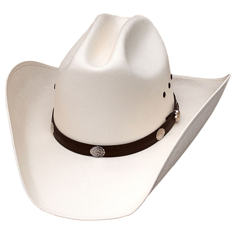 CA-4K Cattleman Straw Hat Silver Conchos Kids