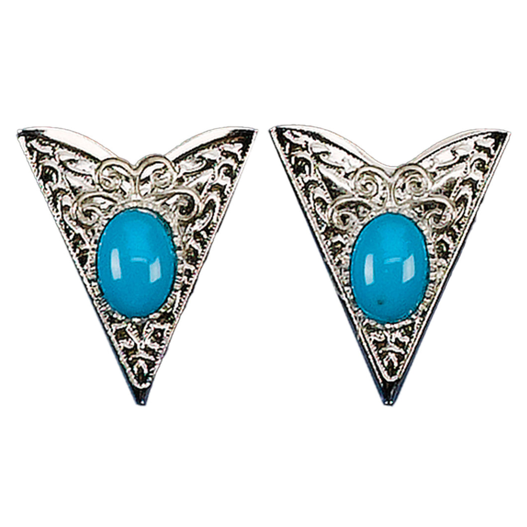 WE CT-1057 Turquoise Stone Collar Tips