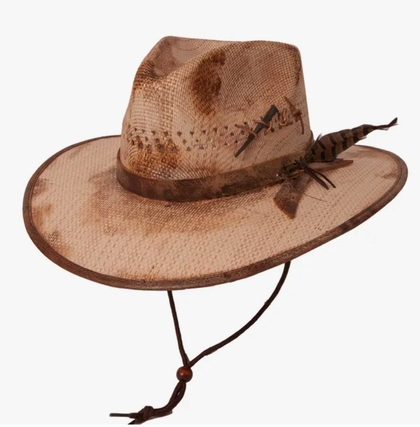 American Hat Makers Desolation - Distressed Wide Brim Fedora