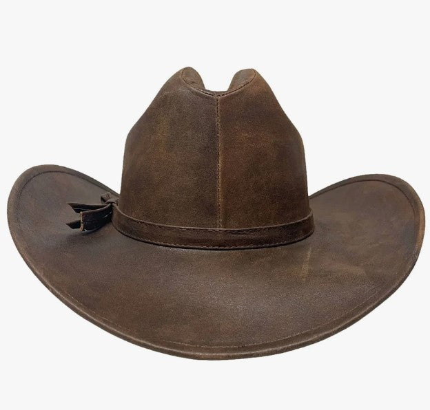 Gorge Brown Cattleman Leather Cowboy Hat