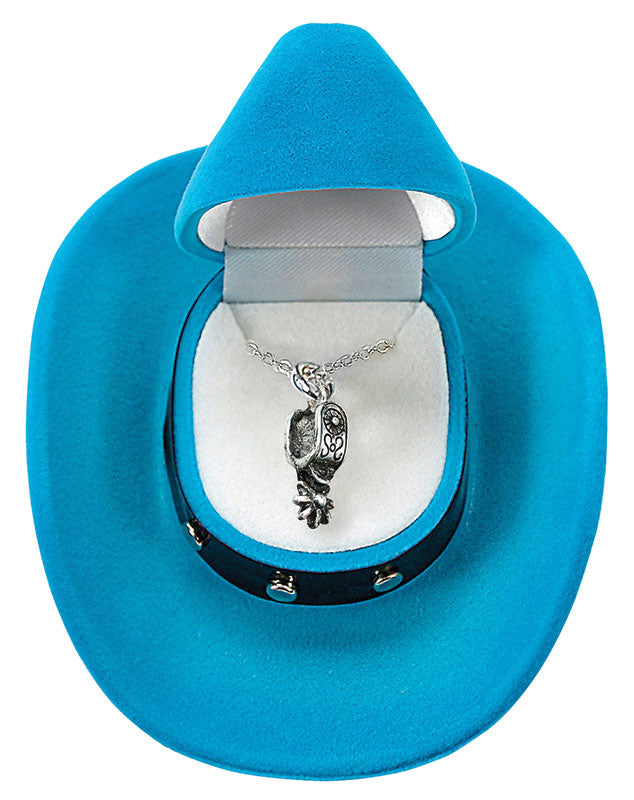 Western Express HN-1420 Western Spur Necklace in Cowboy Hat Gift Box