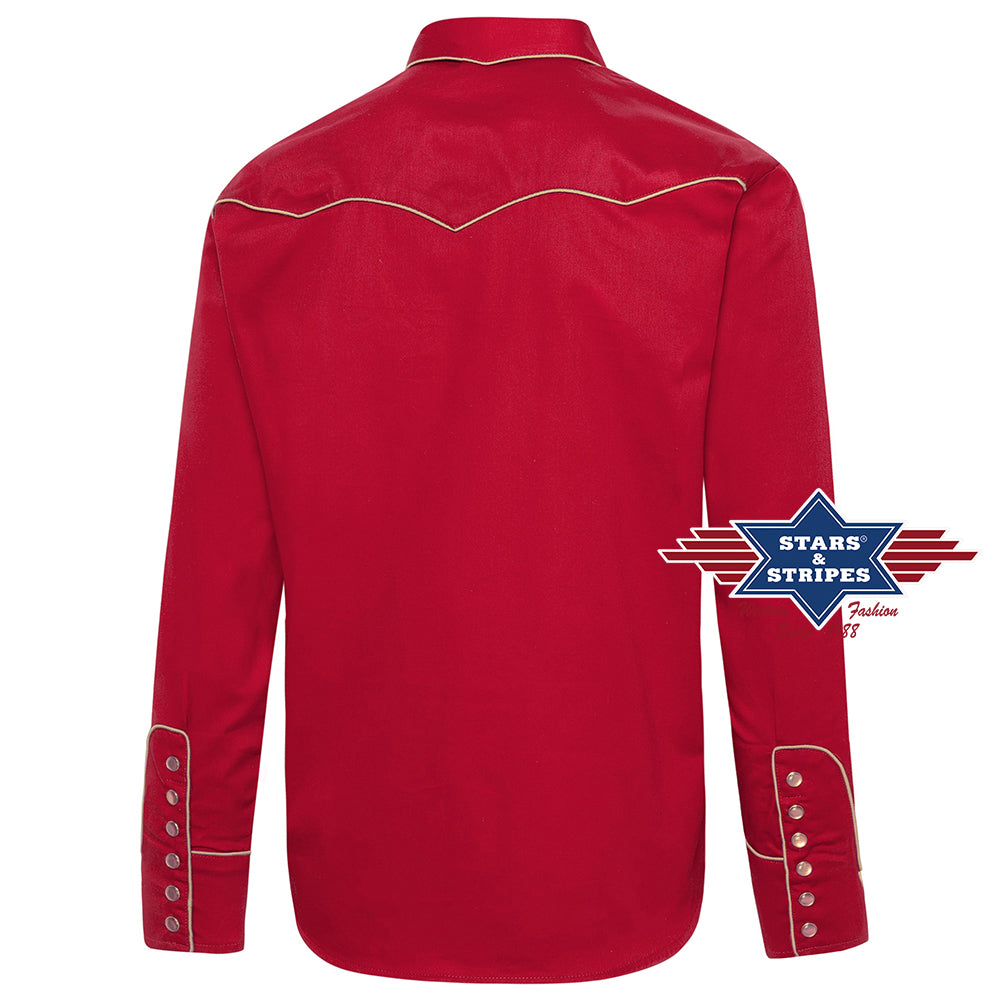 S&S Jack Red Men's Western Shirt