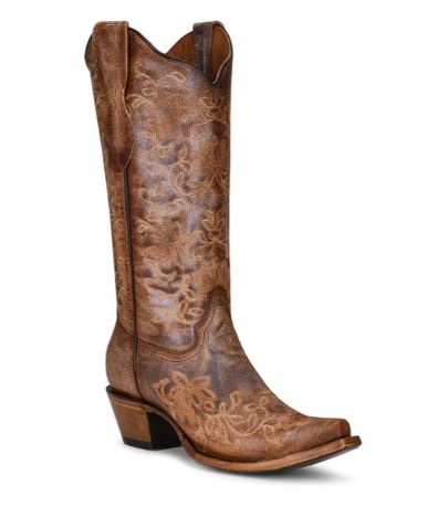 Circle G by Corral Ladies Western Embroidery Brown Boots L2038