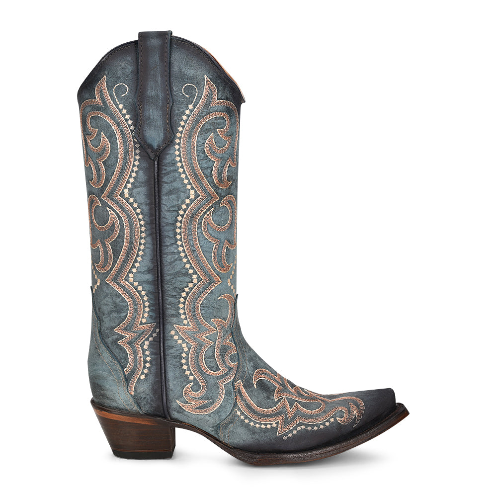 Circle G By Corral Ladies Blue Jean Embroidery & Triad Boots L5869