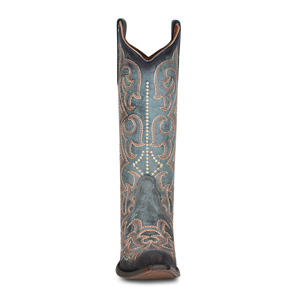 Circle G By Corral Ladies Blue Jean Embroidery & Triad Boots L5869