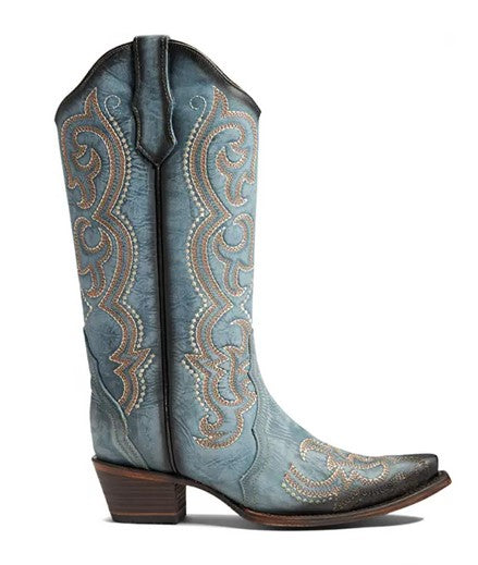 Circle G By Corral Ladies Blue Jean Embroidery & Triad Boots L5869