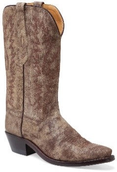 Jama Old West Cowboy Boot Aged Brown Leather LF1568