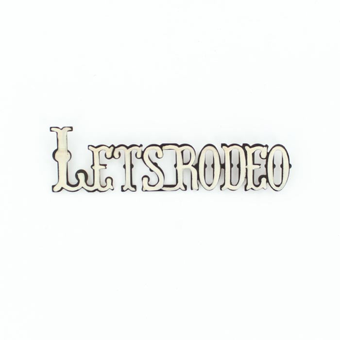 M&F LetsRodeo Antiqued white Magnet