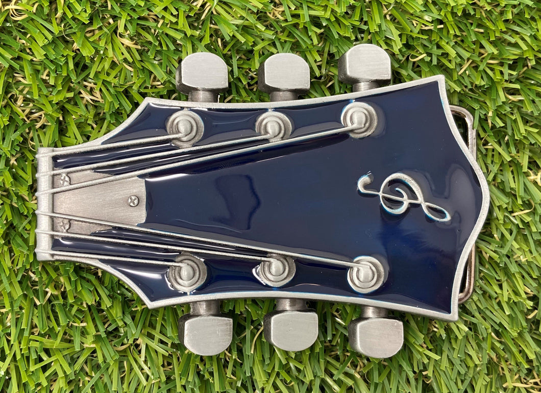 Buckle Guitar Head Belt Buckle MU044 Blue