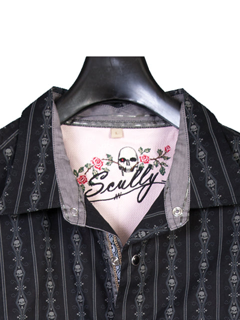 Scully PS-093 Black Retro Mens Western Shirt