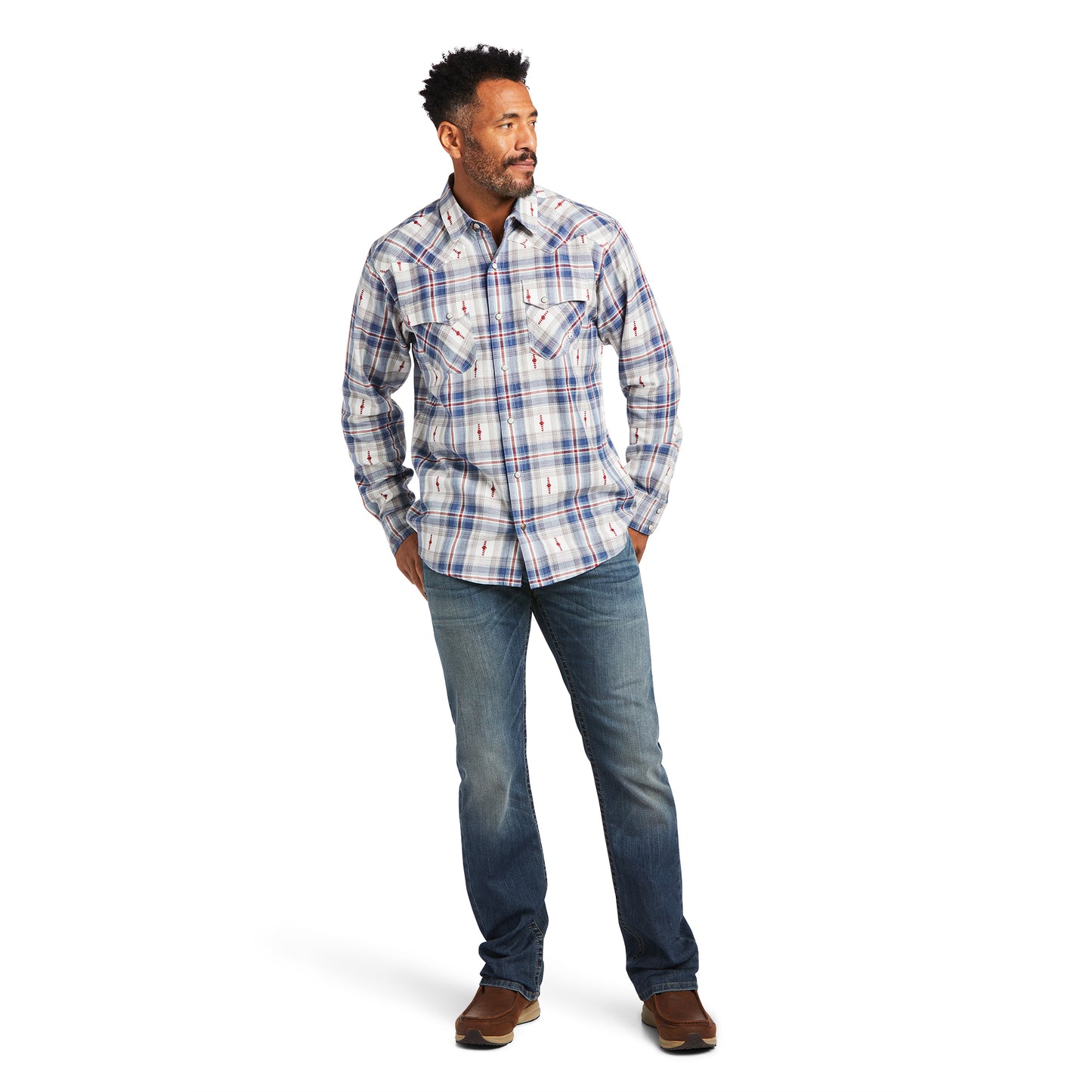 Ariat Mens Hutton Retro Snap Long Sleeved Shirt 10039672