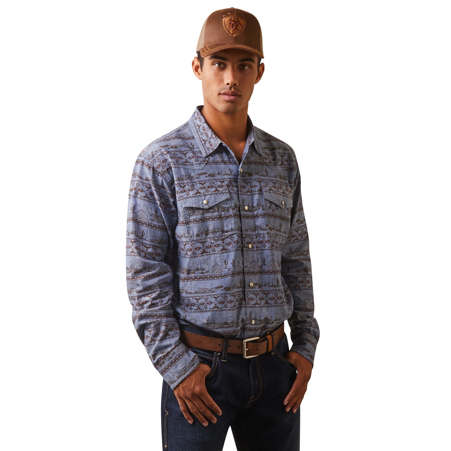 Ariat Mens Haddington Retro Snap Long Sleeved Shirt 10043892