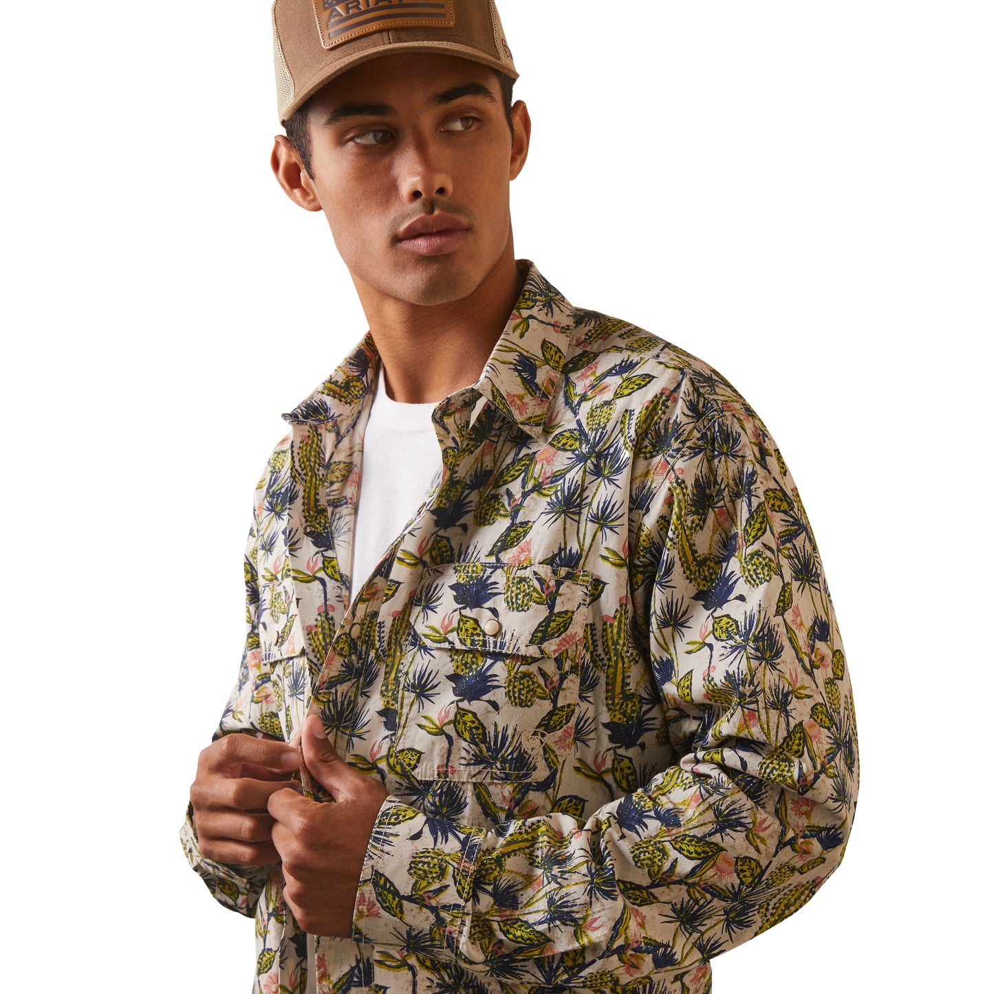 Ariat Mens Hadkins Retro Fit Shirt Snap Long Sleeved Shirt 10043893