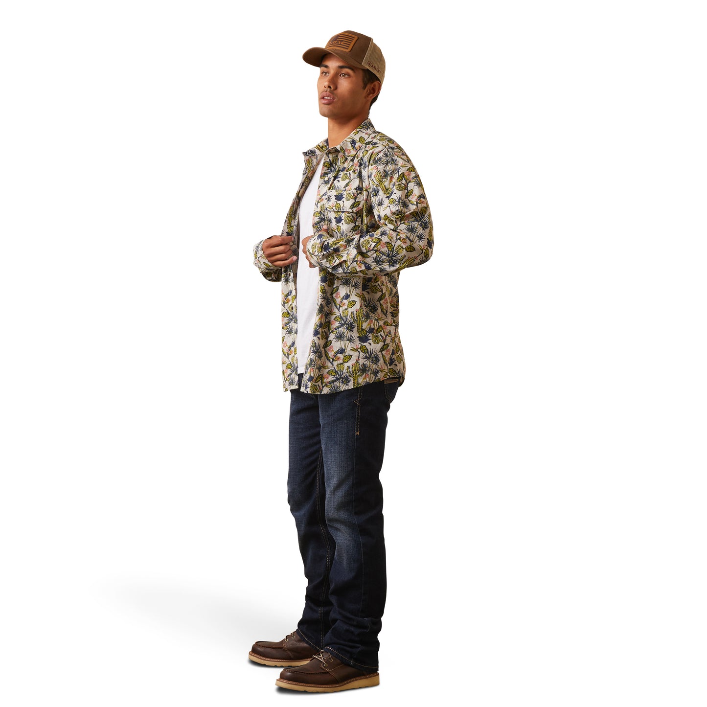 Ariat Mens Hadkins Retro Fit Shirt Snap Long Sleeved Shirt 10043893