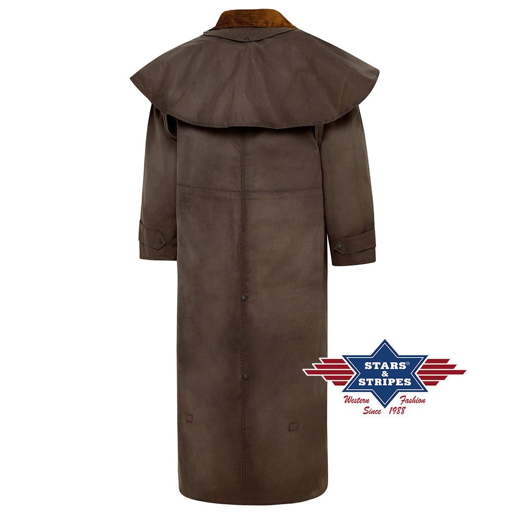 Trail Men's Long Duster Coat Brown