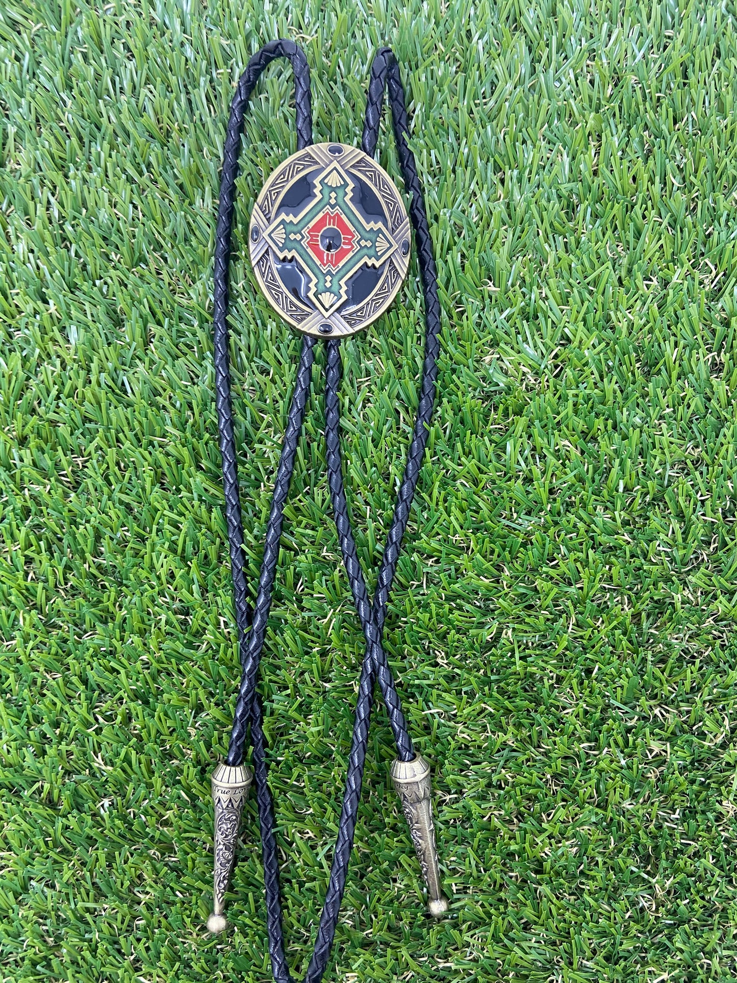 Bolo Native American Cross WT059 Bronze