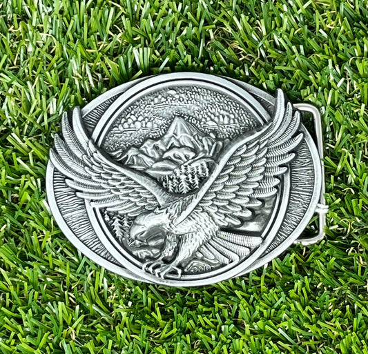 Buckle Eagle In Flight Belt Buckle WT095 Silver
