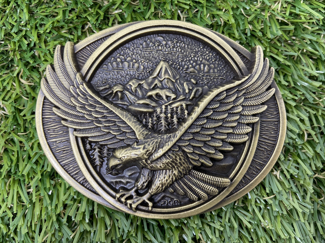 Buckle Eagle In Flight Belt Buckle WT095 Bronze