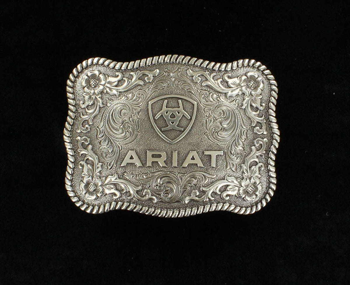 M&F Ariat Rectangle Rope Edge Buckle A37006