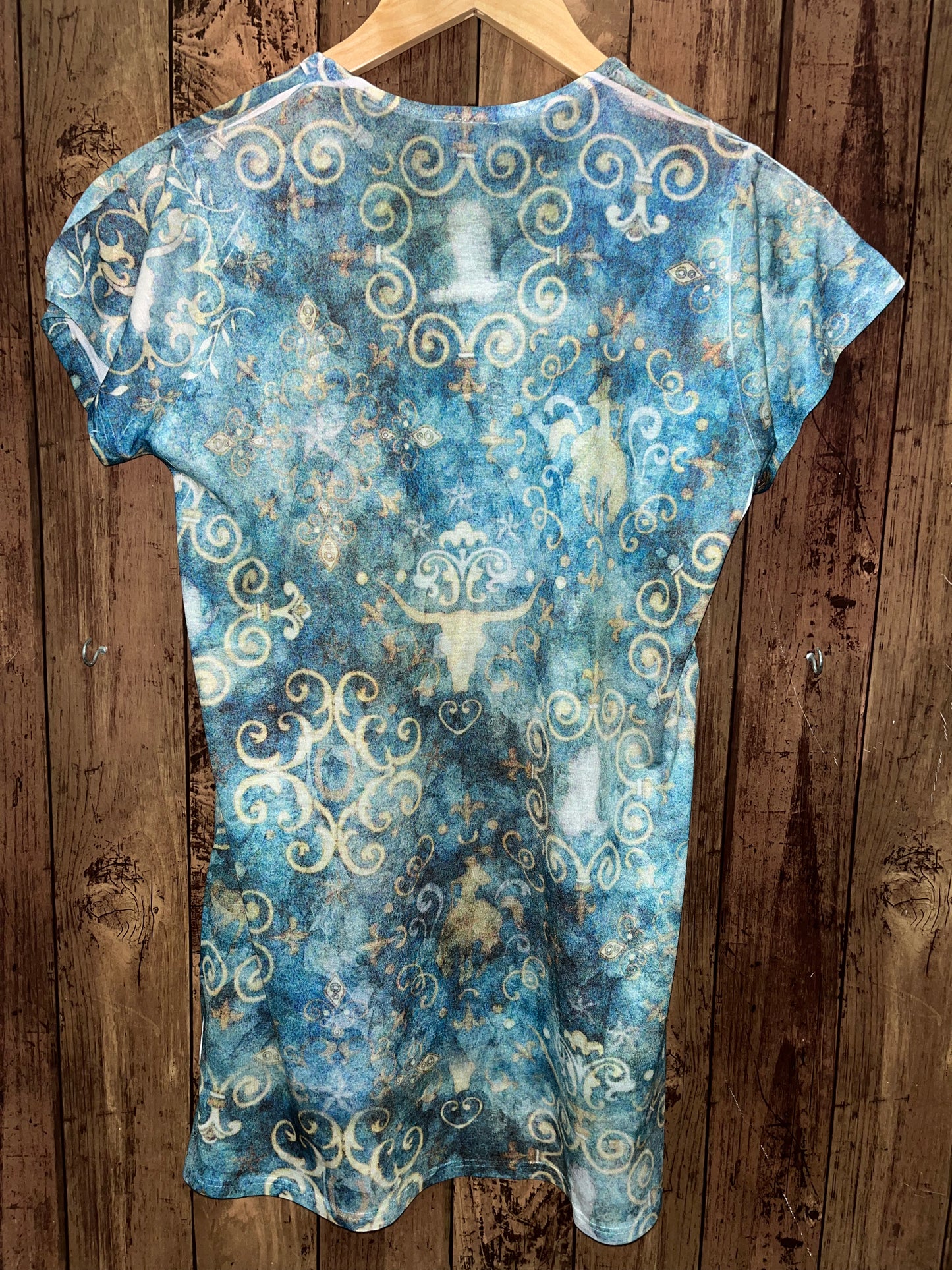 Sun Shirts 6657-500 Western Tie Dye 360 pattern Round Neck T-Shirt