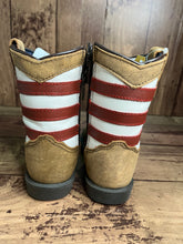 Load image into Gallery viewer, Smoky Mountain Boots 3800T Vintage Brown Stars &amp; Stripes Western Toddler Boots
