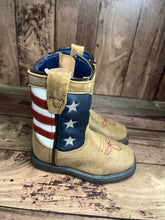 Load image into Gallery viewer, Smoky Mountain Boots 3800T Vintage Brown Stars &amp; Stripes Western Toddler Boots

