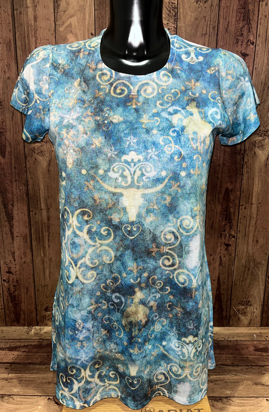 Sun Shirts 6657-500 Western Tie Dye 360 pattern Round Neck T-Shirt