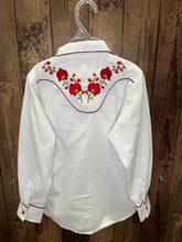 Load image into Gallery viewer, Rangers Amapola 015NA01 Girls Cowboy Shirt White
