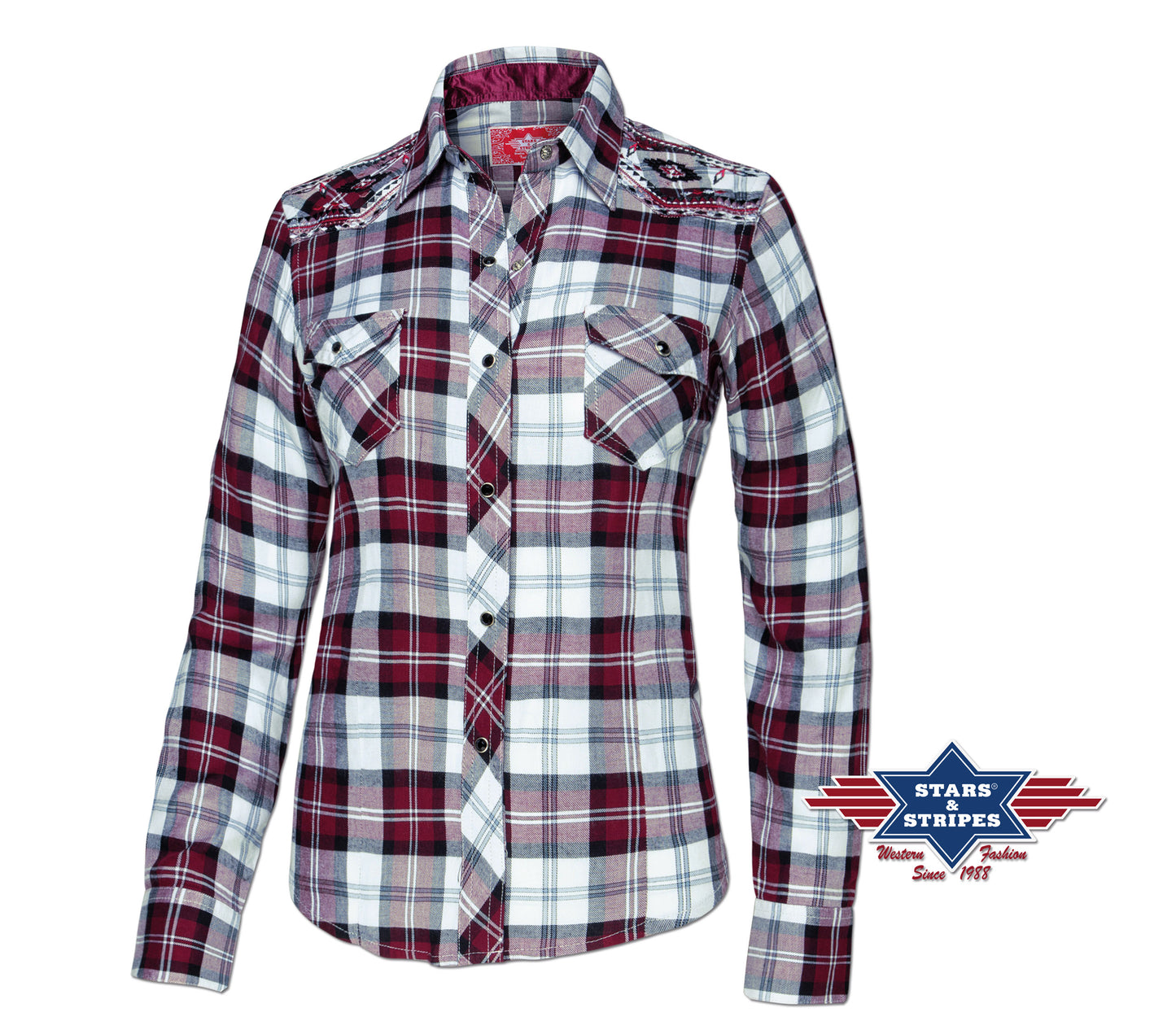 Pasadena Red Ladies Western Blouse